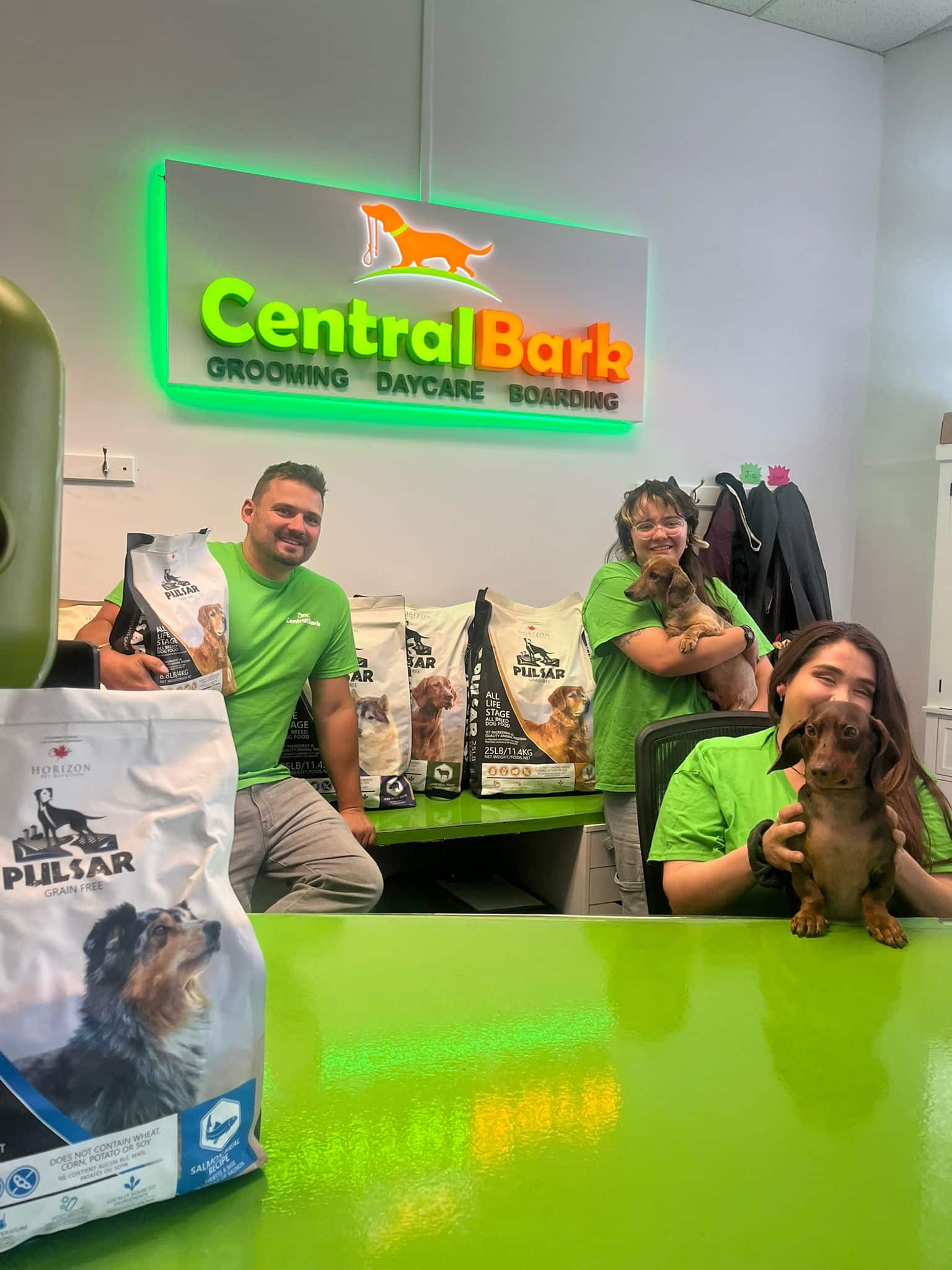 Central Bark staff Portage Avenue Winnipeg signs